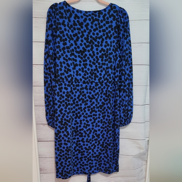 Nwot Ava & Viv royal blue leopard 🐆 💙 faux wrap dress 👗size 1X - Picture 6 of 12